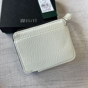 【新品】IS/IT イズイット ミニ財布 ストア 牛革 パッカブル エコバッグ付き ホワイト 定価¥8800