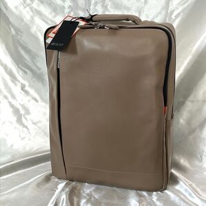 【新品 送料無料】IS/IT シュルビ ビジネスリュック 牛革 撥水加工 トープ イズイット 定価¥38500