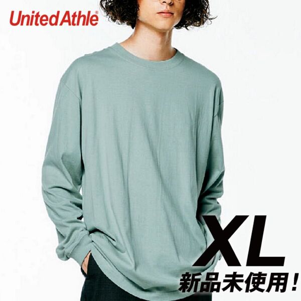 Tシャツ 長袖 5.6オンス 1.6インチリブ付き【5011-01】XL 綿100% スモーキーグリーン 無地 長袖Tシャツ