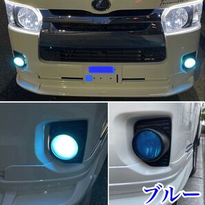格安 ハイエース200系 フォグランプフィルターカバー 左右♪脱着簡単♪イベントやミーティング、ドレスアップに最適♪ブルー③