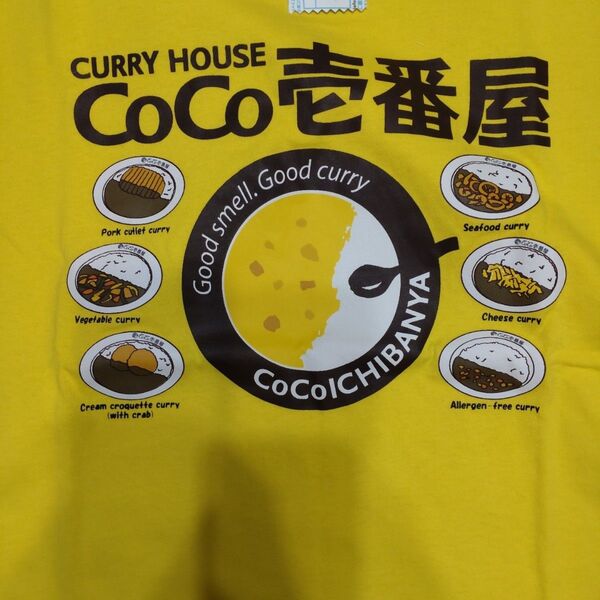 新品タグ付き 企業コラボCoCo壱番屋 カレーTシャツ イエローLサイズ