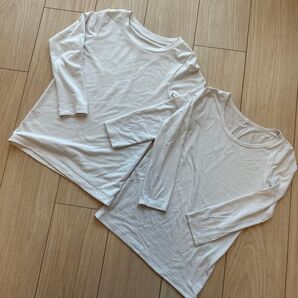 ユニクロ HEATTECH EXTRA WARM 長袖白120 2枚セット