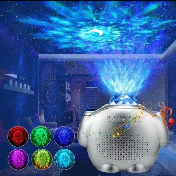 スタープロジェクターライト ベッドサイドランプ 4in1輝く星空を!星空ライト Bluetooth スピーカー