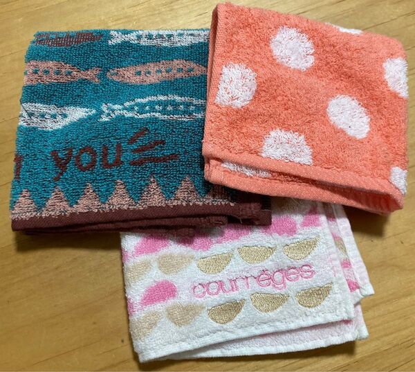 美品 レディース タオルハンカチ 3枚
