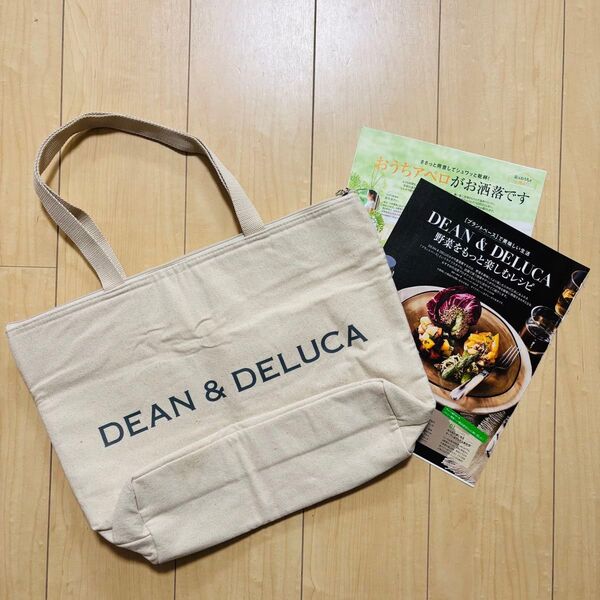 DEAN&DELUCA 保冷機能付きコットン素材のロゴトート GLOW付録 ディーン&デルーカ トートバッグ レシピページ同封