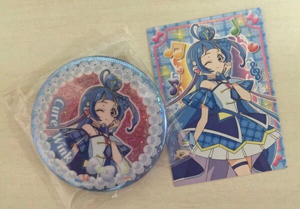 キミとアイドルプリキュア キュアウインク 缶バッジ カード シール ネイルシール セット