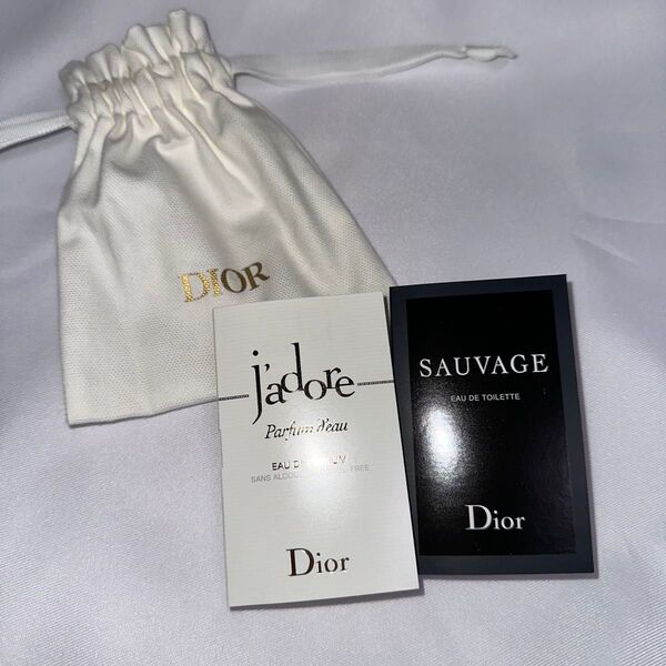 Dior Sauvage & J'adore サンプルセット 巾着 Dior クリスチャンディオール 香水 サンプル