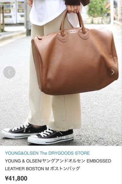 【YOUNG & OLSEN】レザーボストンバッグ Mサイズ