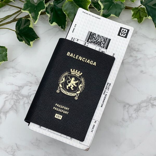 バレンシアガ パスポートロングウォレット1チケット 長財布 ブラック BALENCIAGA 長財布