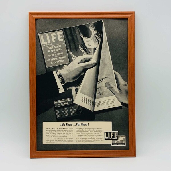 ビンテージ 広告 ポスター 『 LIFE 雑誌 広告 』 1950's 額付 当時物 ( AZ1893 )