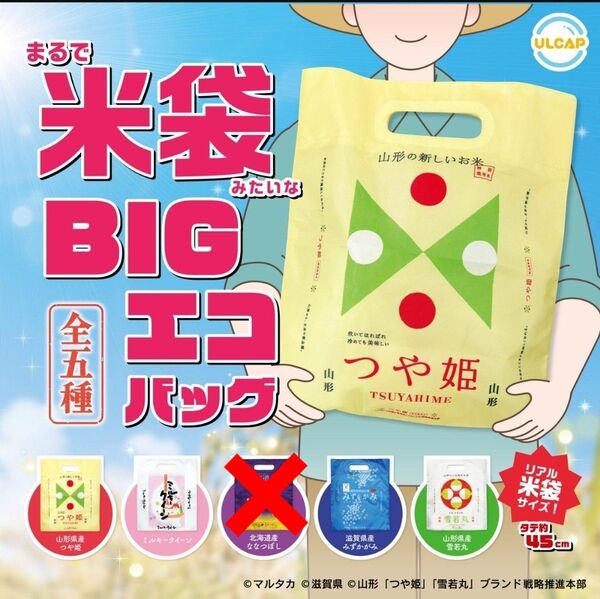 まるで米袋みたいなBIGエコバッグ■ガチャガチャ■4種セット