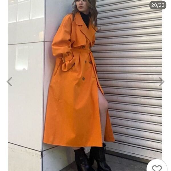 EGOIST オーバーロングトレンチコート (ORANGE)ユニセックス