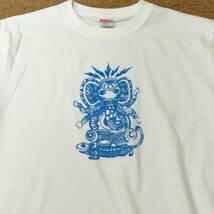 ガネーシャ ・象の神様・プリント Tシャツ・白・M_画像2