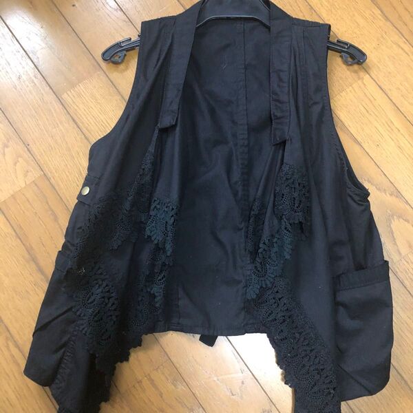 ベスト ジレ ノースリーブ レース トップス Mサイズ レディース