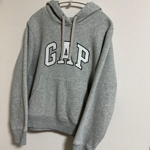 GAP ■ ロゴ スウェット トレーナー パーカー L グレー