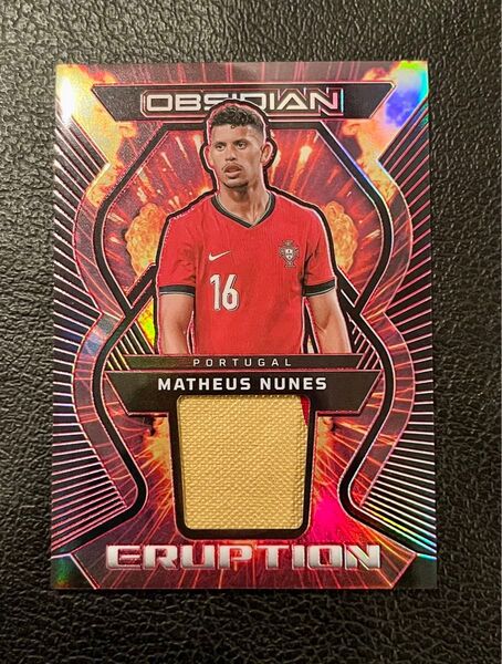 25枚限定 2023-24 PANINI マテウス・ヌネス メモラ マンC Obsidian Material Jersey