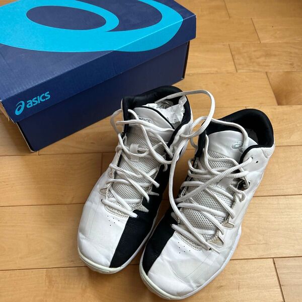 アシックス asics ミニバス バッシュ バスケ 25cm GEL-improve 白黒
