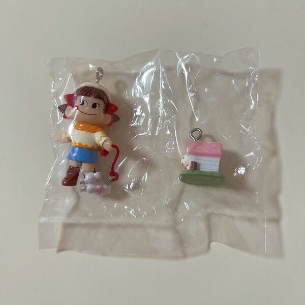 不二家 ミニミニペコちゃん ペコポコランド ペコちゃん いぬのお散歩 キーホルダー レトロ