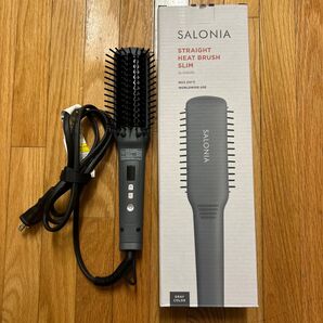 SALONIA ストレートヒートブラシ SLIM グレー SL-012GRS