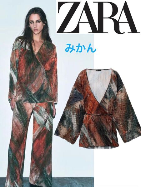 新品タグ付き ZARA ザラ 着物 キモノ ブラウス シャツ ジャケット カーディガン トップス