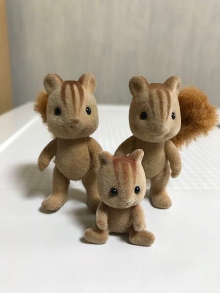 シルバニアファミリー 初期 人形 シマリス 3体