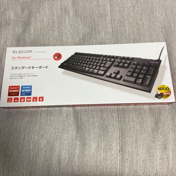 ELECOM パソコン スタンダードキーボード TK-FCM062BK (ブラック)