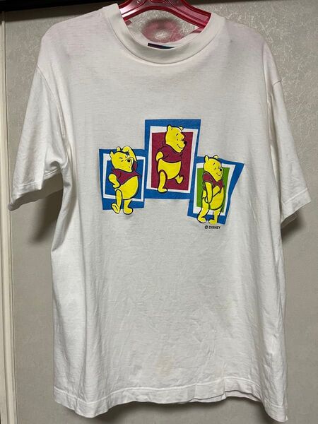 希少 ヴィンテージ ディズニー くまのプー Tシャツ 半袖 プリント '90