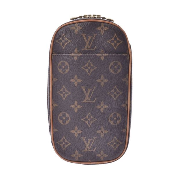美品LOUISVUITTON ルイヴィトン モノグラム ポシェットガンジュ M51870 ボディバッグ ウエストポーチ ショルダー