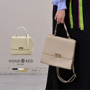 HANDRED ハンド バッグ 2way ショルダー バッグ (アイボリー)