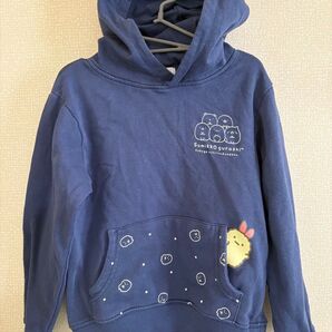 すみっコぐらし フード付きパーカー ネイビー 12 0cm