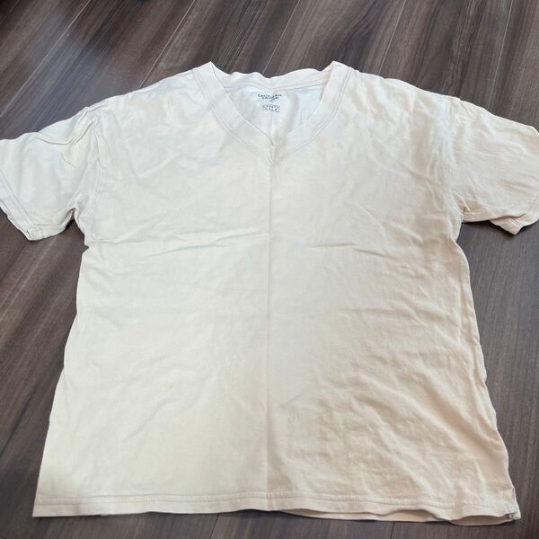 カリフォルニアコットン 無地 VネックTシャツ