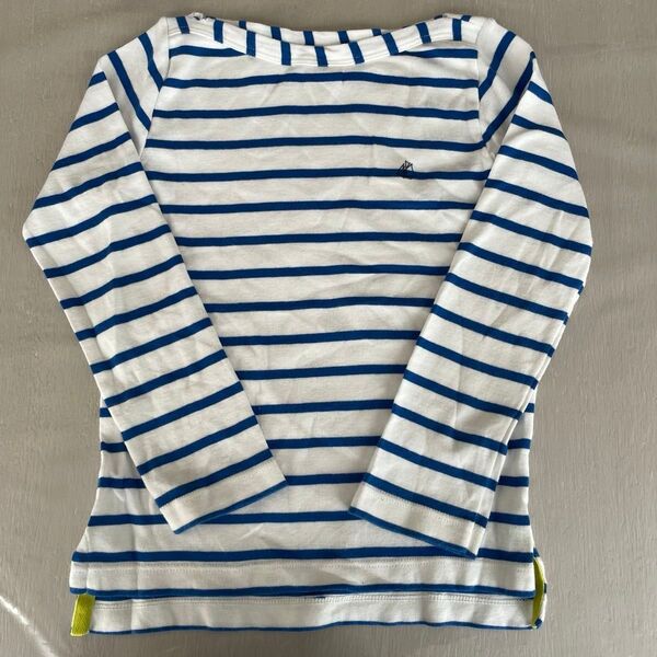 訳あり プチバトー ボーダー Tシャツ ロンT 長袖 5ans 110 カットソー