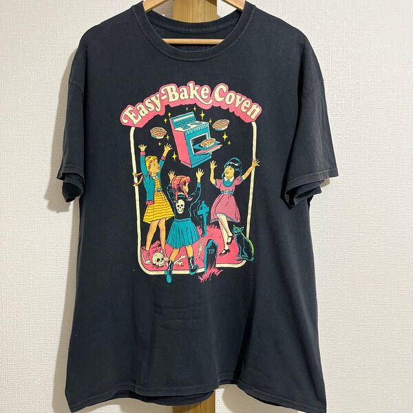 古着 CREEPY Co. 半袖Tシャツ クルーネック プリントT ブラックT ホラー ポップ easy-bake coven