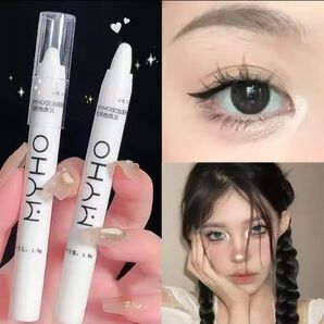 no.02 ホワイトフェイスカラー マットフェイスカラースティック シマー感 Whiteハイライトスティック簡単 時短 綺麗メイク
