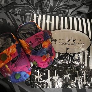 新品★蜷川実花 × colorfulcandystyleコラボ 新生児用 ベビーシューズ 花柄★カラフルキャンディスタイル
