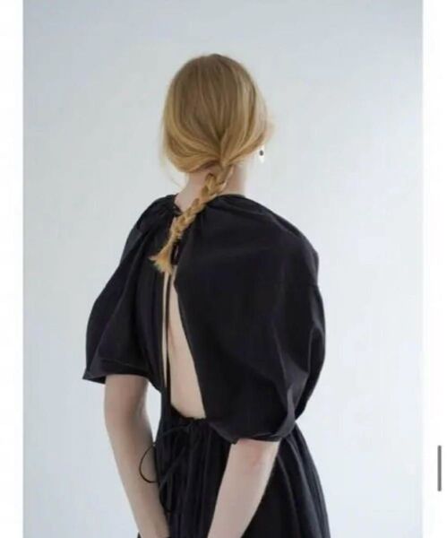 CLANE ブラック ロング BACK SCHOEN GATHERワンピース 2 ドレス ロング バックオープン コットン 夏