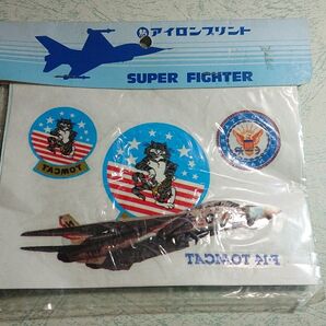 3.米国グラマン社/艦上戦闘機【F-14トムキャット(Tomcat)トップガン】希少70'sアイロンプリント★即決即落送料込