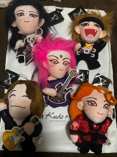 X JAPAN マスコットぬいぐるみ 5体セット