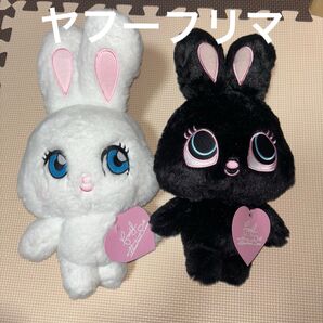 foxy illustrations BUNNY BIGぬいぐるみ 2種セット ホワイト ブラック