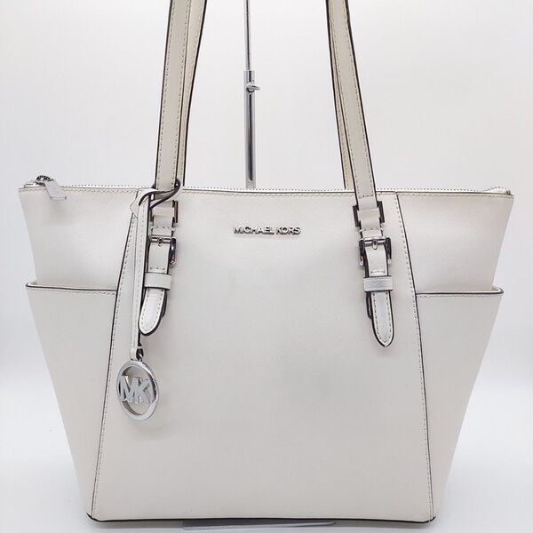 MICHAELK KORS MICHAEL KORS トートバッグ ホワイト 肩がけ 無地 大容量