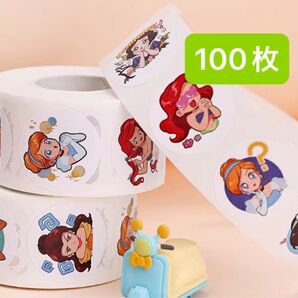 No.1 ロールシール 切り売り おすそ分け 100枚 ディズニー プリンセス 白雪姫 シンデレラ アリエル
