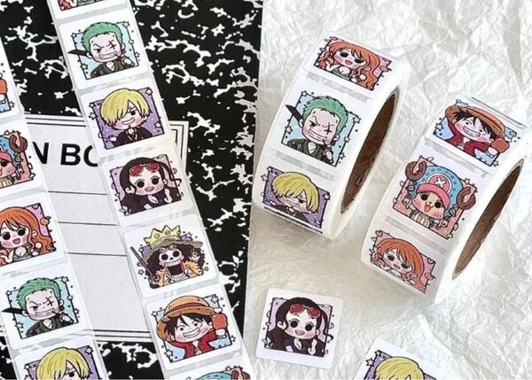 ワンピース ONE PIECE ロールシール 切り売り 100枚 ネームシール1枚