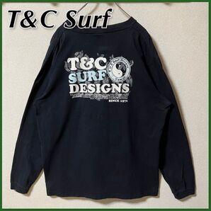 【T&C Surf Designs】 タウン&カントリー ロゴ カットソー XL オーバーサイズ バックプリント ブラック