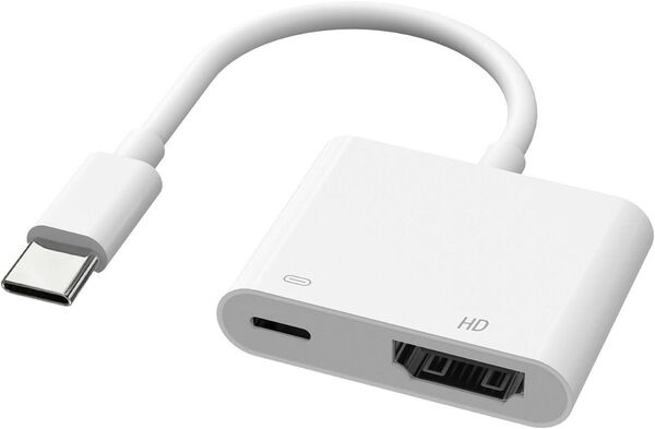 新品:Type-C HDMI 変換アダプタ 2in1 【4K 100W PD急速充電】 スマホ画面をモニターへ