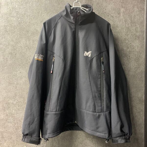 95/M MILLET ミレー マウンテンパーカー ナイロンジャケット 裏起毛 ブラック メンズ