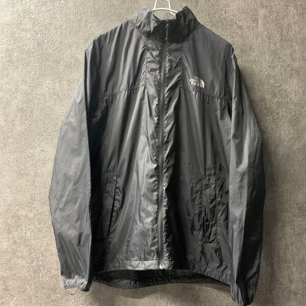 100/L THE NORTH FACE フード無し マウンテンパーカー ナイロンジャケット ブラック メンズ