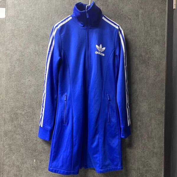 95/XL adidas アディダス トラックジャケット ロング丈 レディース ブルー