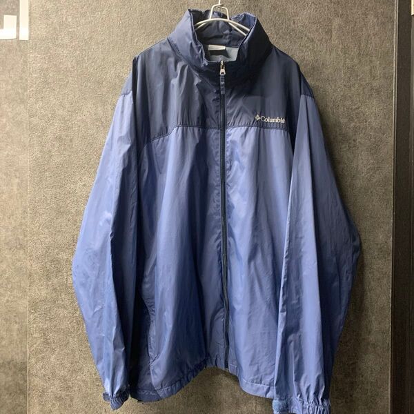 110/XXL ビックサイズ Colombia コロンビア マウンテンパーカー ナイロンジャケット ネイビー メンズ