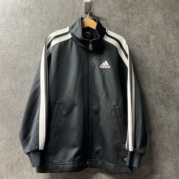 SALE 130㎝ adidas アディダス トラックジャケット キッズ ブラック