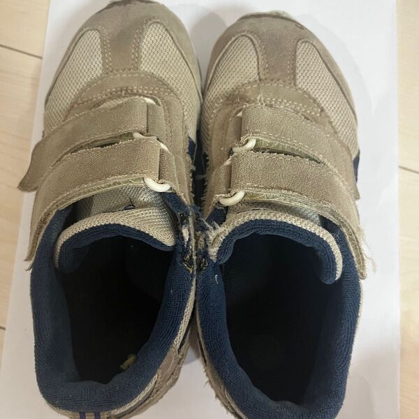 ASICS ベージュ スニーカー アシックス スクスク 19cm アイダホミニ アイダホ 運動靴 こども キッズ